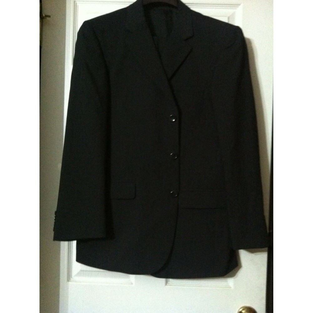 EMANUEL UNGARO MENS NEW CHARCOAL 100%WOOL DOUBLE VENTED SUIT PANTS:38 JACKET:42R